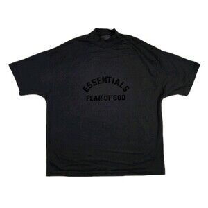 Fear Of God Essentials Shirt Mens Medium Oversized Tee Streetwear Black